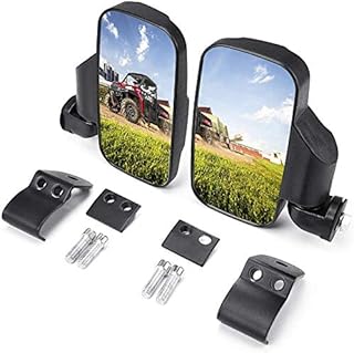 UTV Side Mirrors, KEMIMOTO UTV Side View Mirrors, Break Away Adjustable Rear View Mirrors Compatible with Polaris Ranger 900 XP/1000/570 2013-2021,General 2016-2020, Can Am Maverick Trail/Defender
