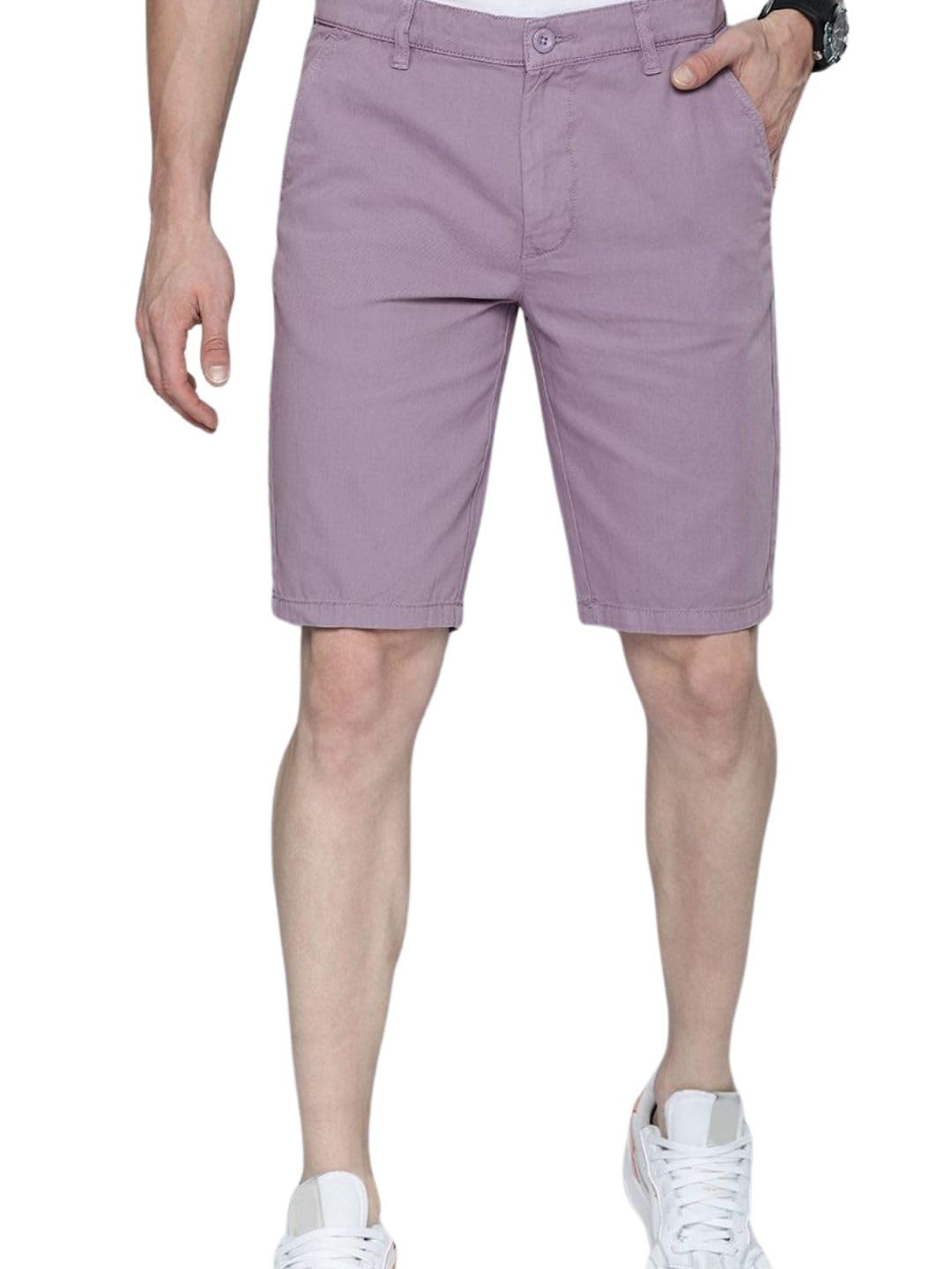 the indian garage co Men Slim Fit Solid Mid-Rise Chino Shorts-picture-42