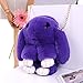 HKMB Mignon en Peluche Lapin Sac à Dos 33 cm Mode Fille Fourrure Cape lièvre Laine chaînes Sac à Main Femmes décontracté en Peluche Cils Morts Sac de Messager