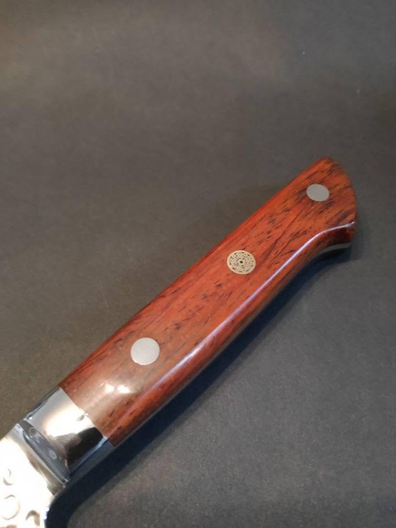 Amazon.co.jp: 木鞘付き槌目33層ダマスカスV金10号切付包丁 レッド