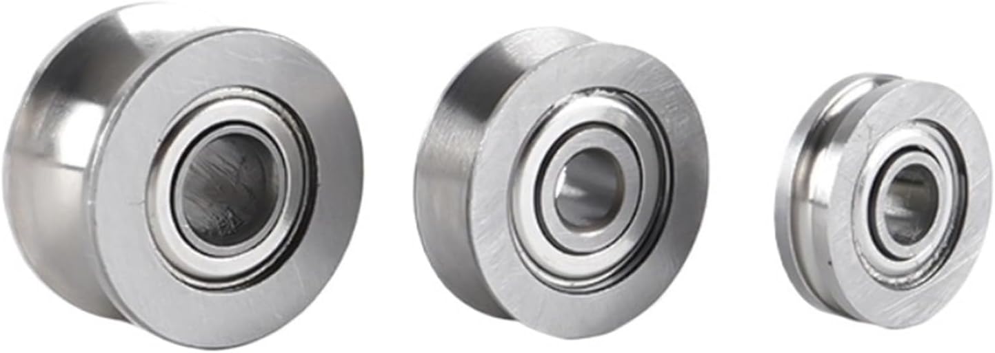 4PCS 603 604 605 606 607 608 609 U-Groove V-Groove Spring Machine Line Straightening Bearing with Groove(U603ZZ -1.2-0.3)