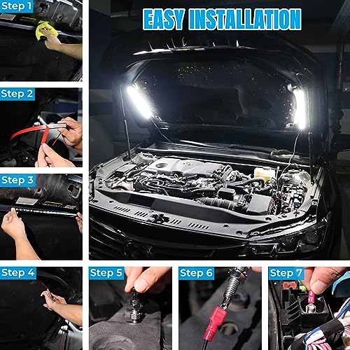 Kit de luces LED para motor 2 en 1 36cm 12V impermeable miniatura 6