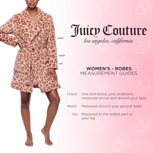 Image of Juicy Couture Women's Super Soft Luxe Plush Shawl Collar Robe