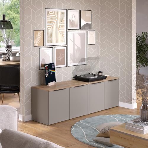 Vicco Wohnwand Wido, Greige, 2 Teile – Bild 3