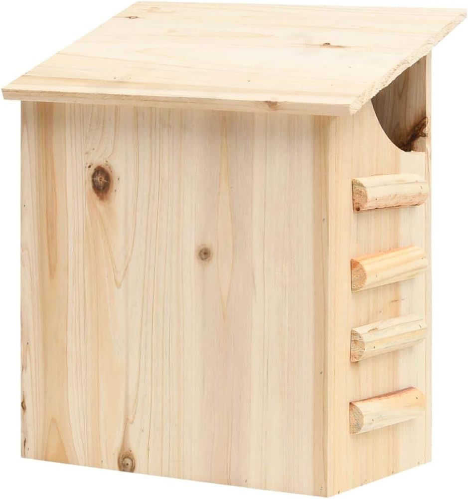 Bat House for Outdoor - Bat Box Design Wooden Bat House Easy for Bats to Land and Roost, Solid Firwood 11.8"x7.9"x15"