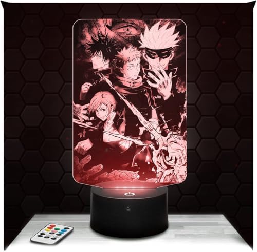 Bedside Lamp, Manga Touch Night Light - Megumi Yuji Satoru 3D Ill...