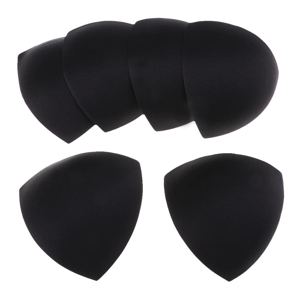 ujeavette 3 Pairs Soft Womens Triangle Bra Pads Inserts for Sports Bra Bikini Black-picture-44
