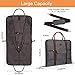 S-ZONE Carry On Garment Bag for Business Travel Canvas Leather Men Suit Cover