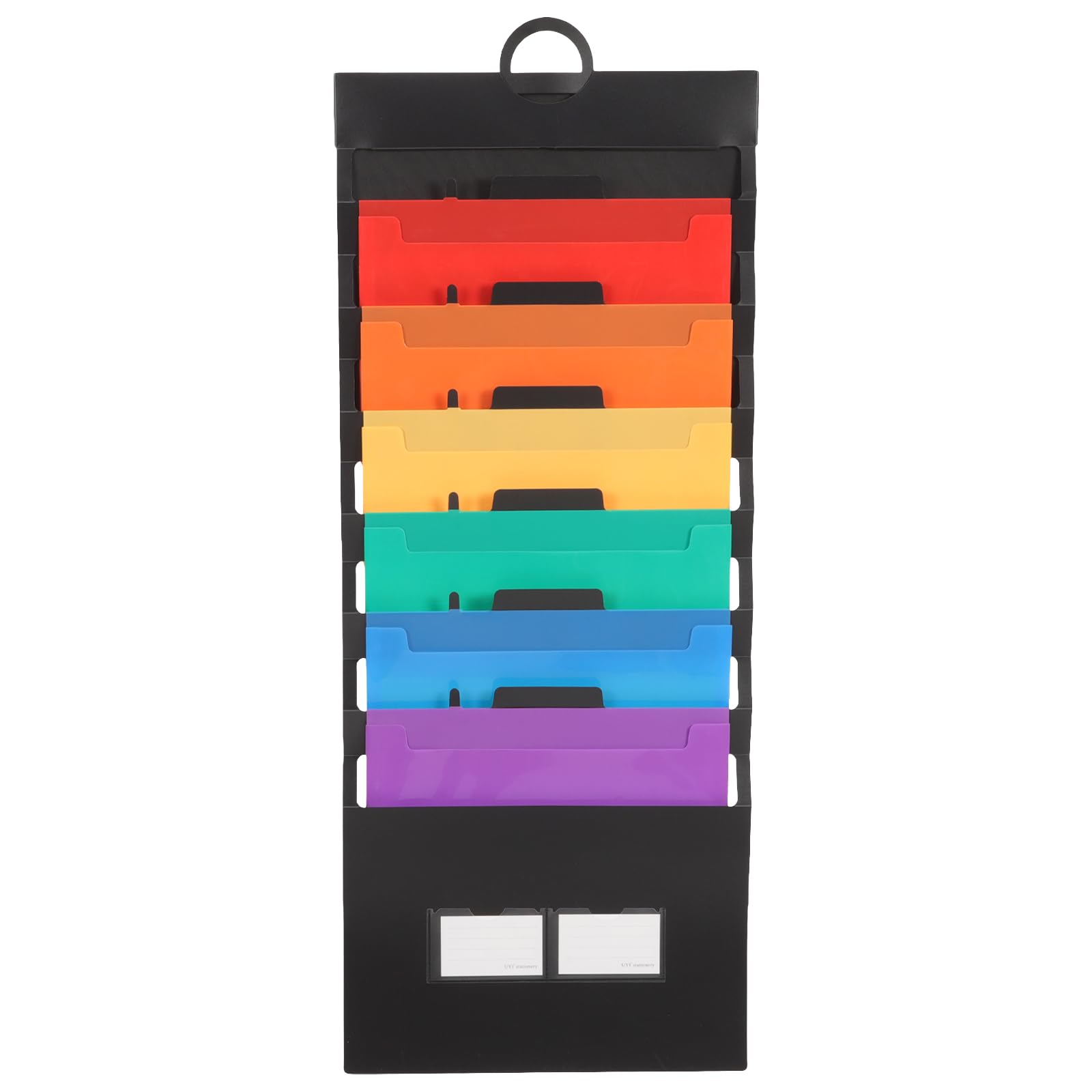 Bolsa de Archivo Multicapa Tipo Colgante Anillo Redondo, Material Pp Resistente, Diseño Plegable Adecuado para Oficina y Viajes