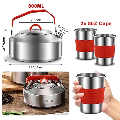 Camping-Cooking-SetCamping-Cookware-Mess-Kit304-Stainless-Steel-Camping-Pot-and-Pan-Set-with-Kettle-Cups-Plates-Forks-Knives-Spoons-for-Camping-Picnic-RVs-for-2-People