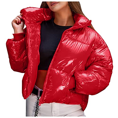Chaqueta de plumón mujer talla grande abrigo de invierno cálido con cremallera 1