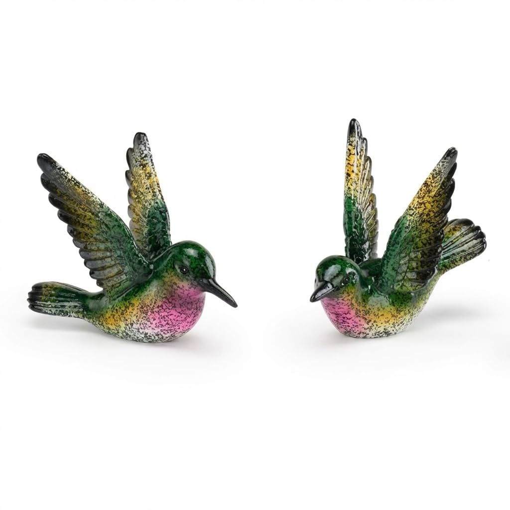 The Bridge Collection Speckled Resin Hummingbird Figurines, Set of 2