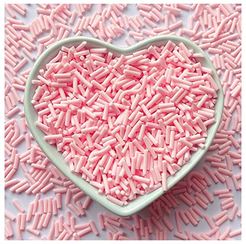 EHOPE 50g Fake Sprinkles Resin Sprinkles Fake Candy Sprinkles Clay Sprinkles Polymer Sprinkles Polymer Clay Slices for Nail Art DIY Crafts Cake Phone Case(16-Light Pink）