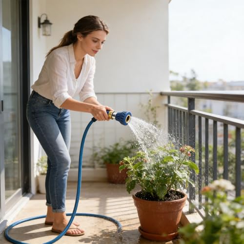 Boquilla de pulverización de cobre y ABS con presión ajustable para regar tus plantas 7