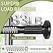 Tension Curtain Rod 51-165In(4.25-13.75Ft), Extra Long Outdoor Curtain Rod No Drilling for Window or Bathroom Patio, Adjustable Spring Shower Rod, Easy to Install Never Rust, Rod Diameter 1.26In-Black