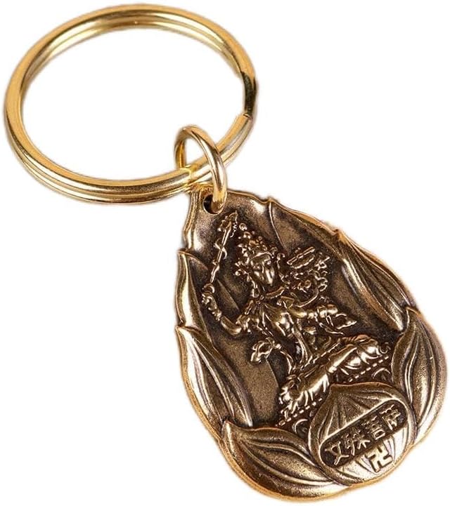 Brass Crafts Pure copper pendant Copper ornaments Exorcism mascot 黄铜钥匙扣纯铜铜器十二生肖八大守护神葫芦汽车钥匙链挂件小吊坠(普贤菩萨+一夜生财+葫芦)