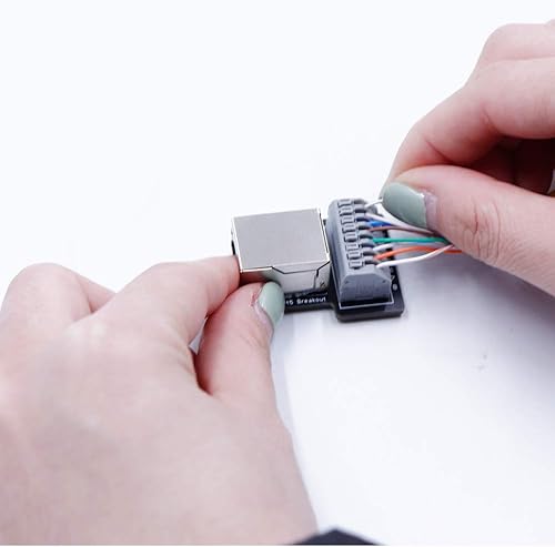 Miniatura 7 de Juego de 2 conectores RJ45 de 8 pines y módulo de placa de distribución para Ethernet RS-422 RS-232 (desmontado)