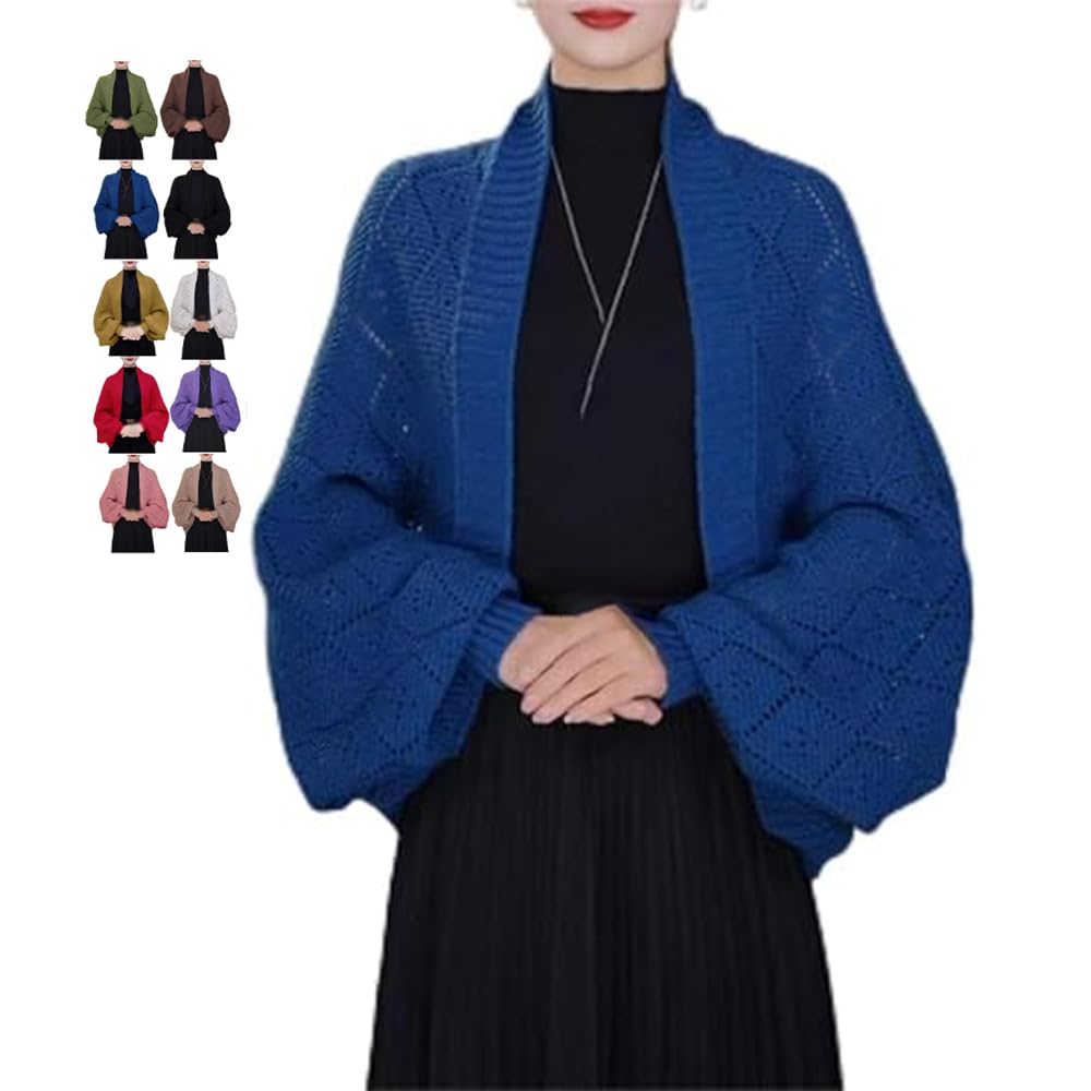 Fashion Hollow Out Knitted Shawl Coat Womens Knitted Slouchy Wrap Cardigan Shawl Coat Oversized Cardigans for Women