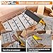 POLIWELL 120pcs Micro Detail SanderPaper Kit with Storage Box,3.5” x 1” Hand Sanding Block for Small Projects,3-in-1 Sand Paper Kit,80-600 Grit Sandpaper Assortment Pack for Wood Tight Narrow Spaces