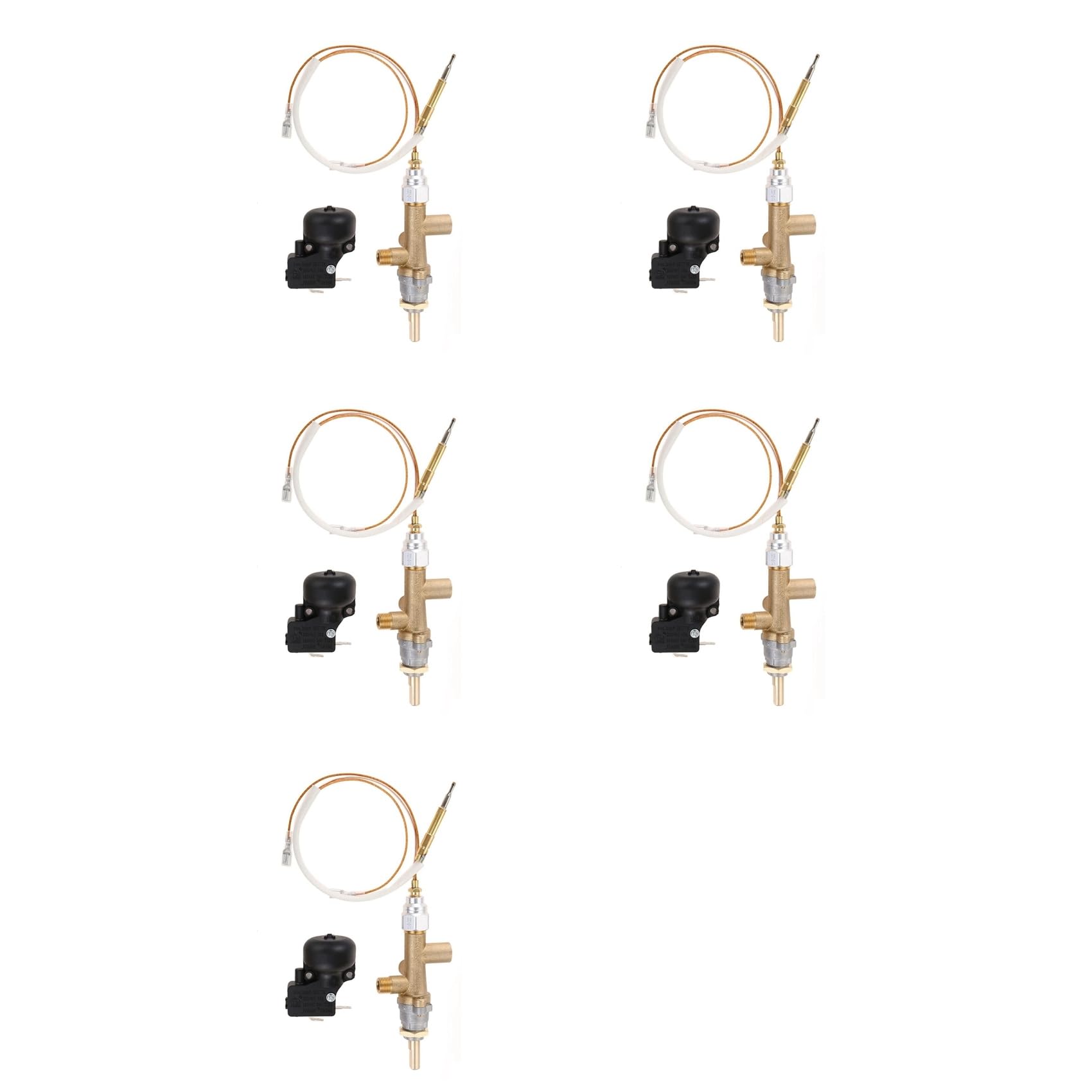 Ctrlzs Women's 5X Gas Patio Heater Control Valve Thermocouple Sensor Dump Switch Knob Propane Lpg Fire Pit Control Safety Pilot Port