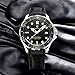 TYBERLEY Pagani Design 1667 Men's Fashion Automatic Diving Watch NH35 Movement Rotating Ceramic Bezel Waterproof Nylon Rubber Business Sport Self-Winding Watch… (Black-Rubber)