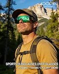 Joopin Polarized Over Glasses Sunglasses for Men Women Oversized Fit Over Sports Sunglasses for Men Driving Running Cycling