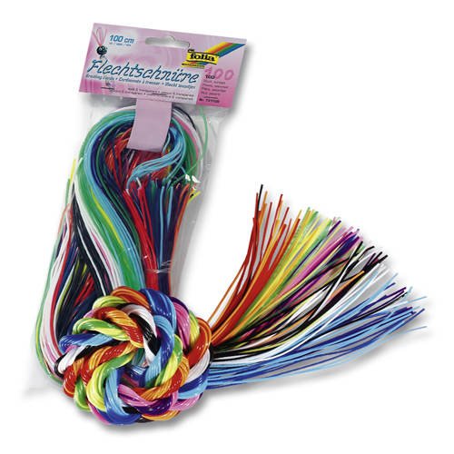Preisvergleich Produktbild Flechtschnüre, opak / transparent, 100 Stk. [Spielzeug]