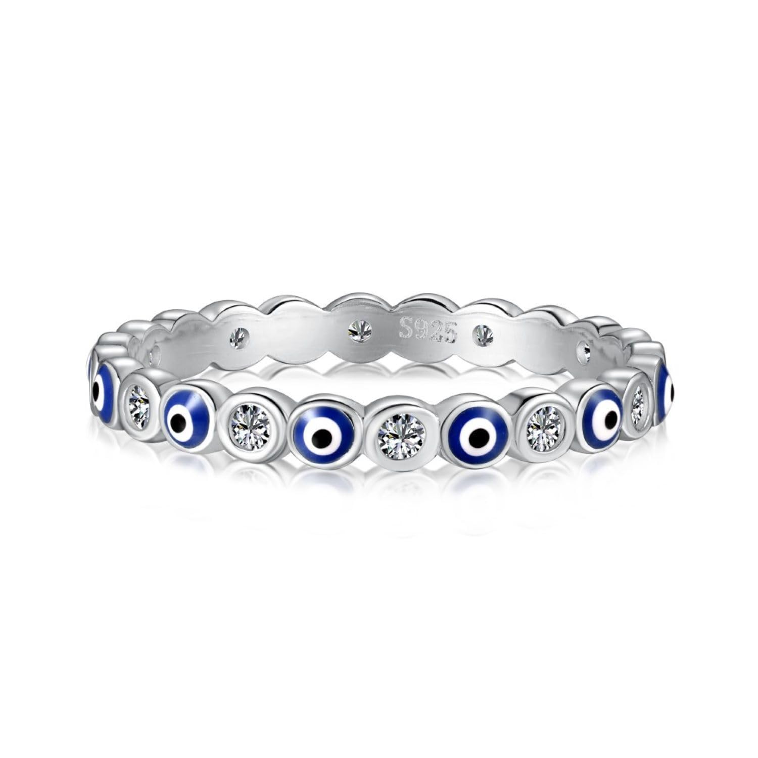 MISS JO 92.5 Sterling Silver Divine Evil Eye Ring, With CZ Stones, Evil Eye Collection, Gift for women, BIS Hallmarked, Size-8 (B0CTH73GT9) Amazon Price History, Amazon Price Tracker
