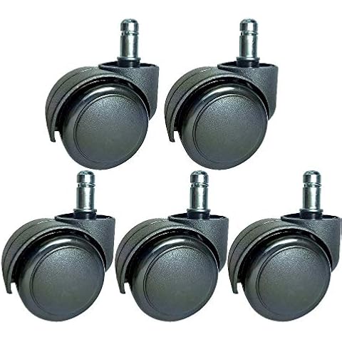 5 Pcs 11 mm Universal Size Office Chair Twin Caster Wheels, Chair Casters Replacement, for Office Chairs, Gaming Chair, Swivel Chair Cover