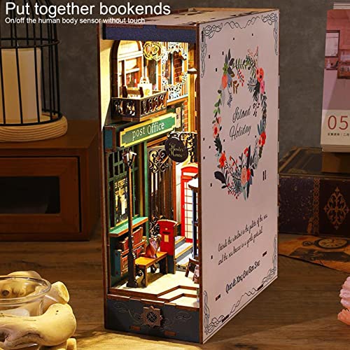 Kasituny Livro Nook Casa de Bonecas Restauração Autêntica Faça Você Mesmo 3D Quebra-cabeça Suporte p