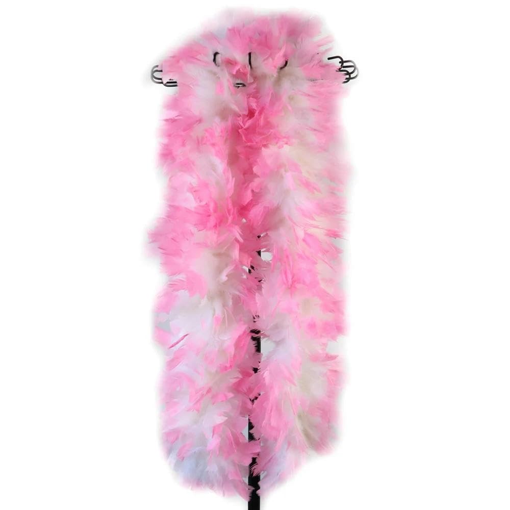 Boa De Plumas De Pavo Rosa – Guirnalda De Plumas Suave De 2 Metros Para Disfraces, Halloween, Bodas, Fiestas Y Cosplay (Accesorio Ligero Y Cómodo)