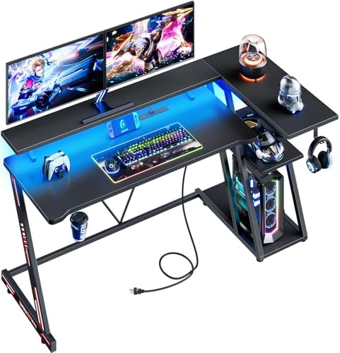 Amazon.com: SEDETA Corner Desk, Small Computer Desk with Power Outlets ...