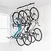 Teal Triangle Ceiling Mounted Bike Rack for Garage - Premium Bicycle Stand & Hanger for Space-Saving Storage | Adjustable Ceiling Hooks Hold 4-8 Bikes - Indoor Bicycle Rack System for basement
