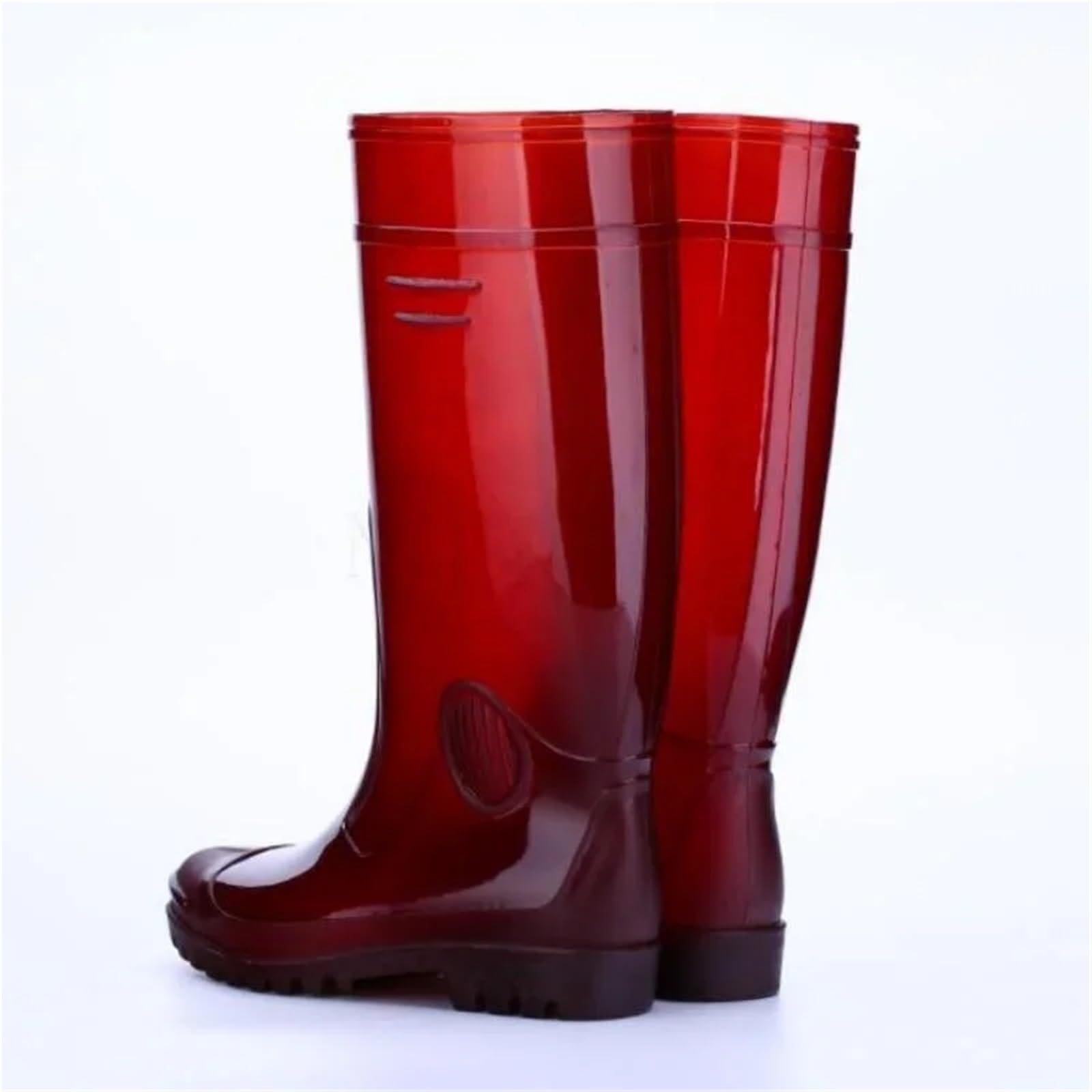 Stivali Uomo Stivali da pioggia da lavoro da uomo, scarpe da acqua impermeabili in PVC, stivali di gomma antiscivolo alti fino al ginocchio, galosce in gomma da uomo