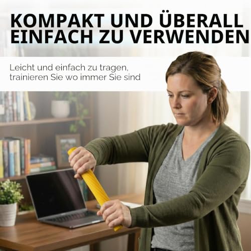 Theraband FlexBar Widerstandsstange für mediale Epicondylitis, verhindert Sehnenscheidenentzündung und verbessert die Griffstärke… – Ansicht 6