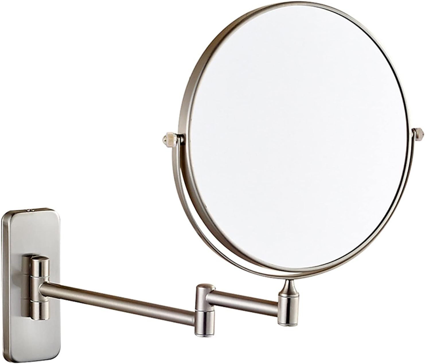 SWOZ Double-Sided Rotating 6/8-Inch Wall-Mounted Vanity Mirrors, Magnification Is 10 Times, Nickel-Plated Makeup Mirror for Bathroom, Suitable for Bathroom And Hotel,nickel,6in10X