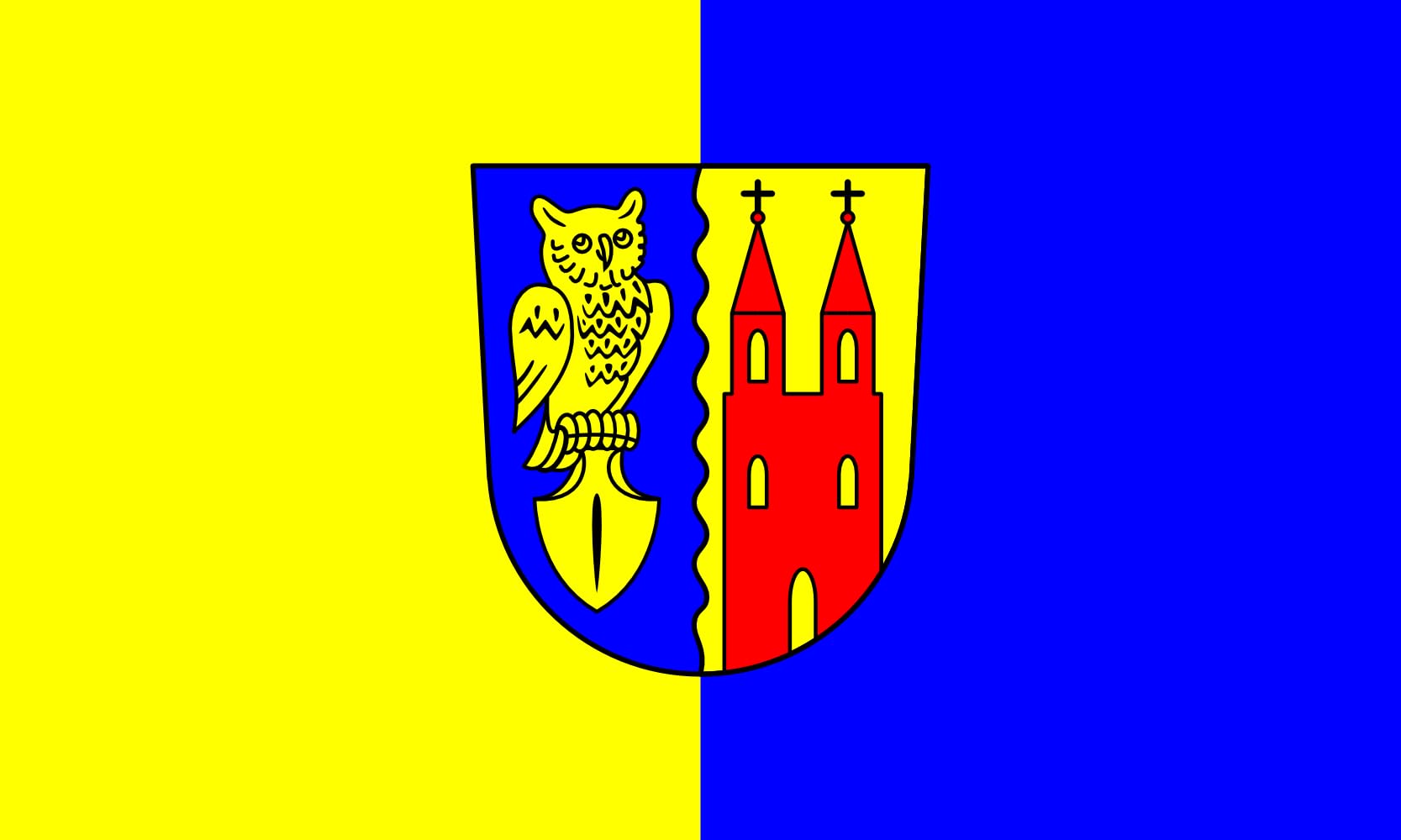 Drapeau Dobbertin grand format 90x150cm pour mât extérieur