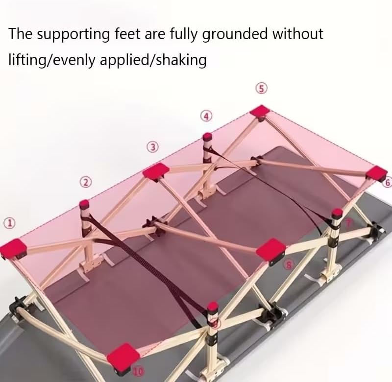 75-Inch Foldable Bed with Mattress – 560 lbs Load Capacity | Ergonomic, Sturdy Aluminum Alloy Frame | Lightweight & Durable Outdoor Cot | Perfect for Camping, Backyard, Festivals & Gifts