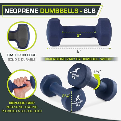 Image of ProsourceFit Neoprene Dumbbell Coated for Non-Slip Grip