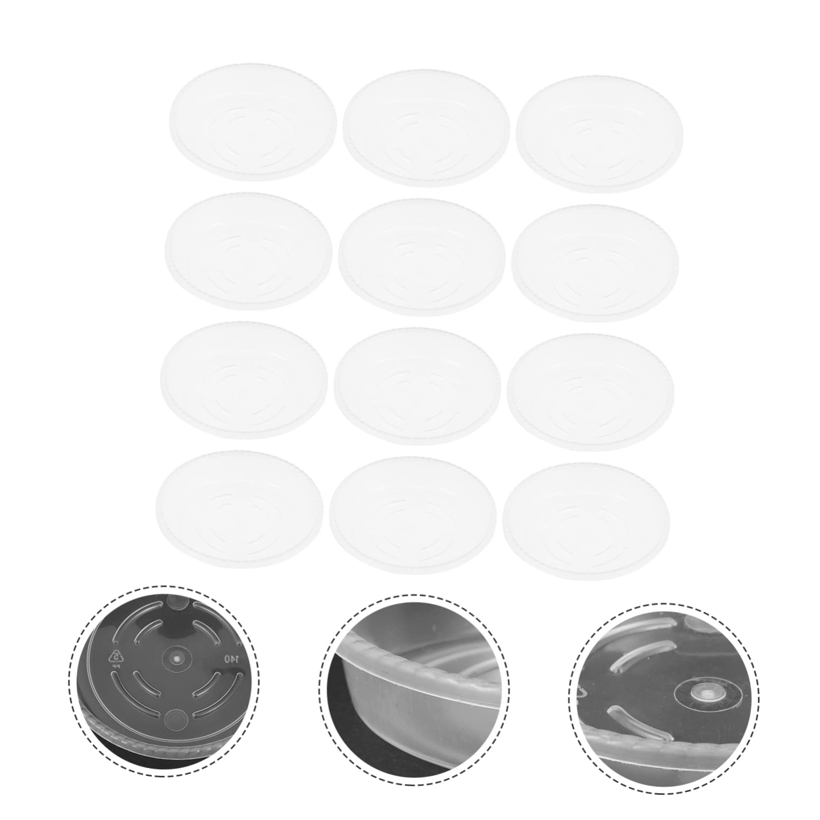 30 Stück Blumentopfuntersetzer Kunststoff Transparente Untersetzer für Blumentöpfe und Praktisch Töpfen