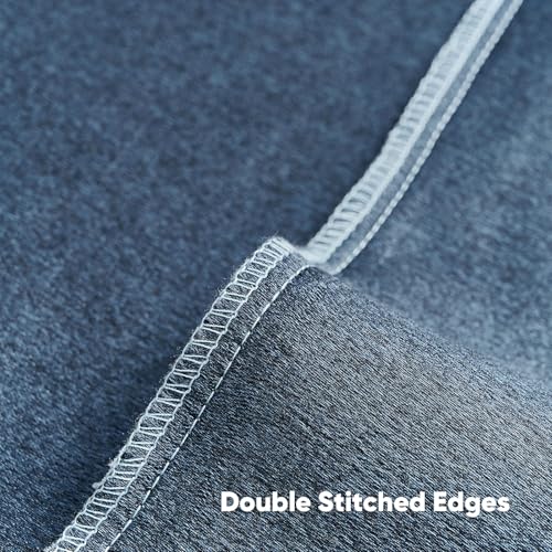 FUTEI Denim Blue Chenille Decorative Throw Pillow Covers 26x26 Inch Set of 2,Soft Cozy Faux Linen Textured Euro Pillow Shams,Farmhouse Home Decor for Couch Living Room