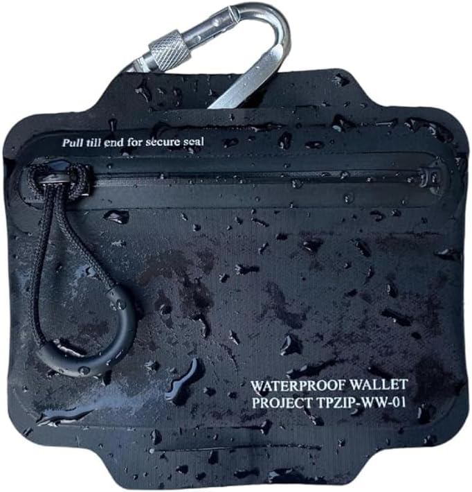 Waterproof Wallet with Hypalon TPU Composite & TOPAZ Submersible Wallet Protection for Keys, Cards