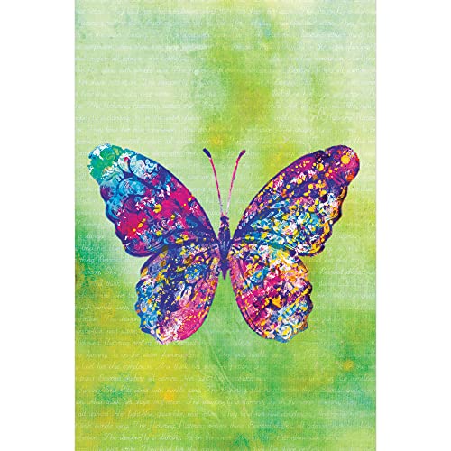 Tree-Free Greetings - All Occasion Cards - Artful Designs - 12 Greeting Cards + White Envelopes - Made in USA - 100% Recycled Paper - 4 x 6 - Vibrant Butterfly (FS56699)