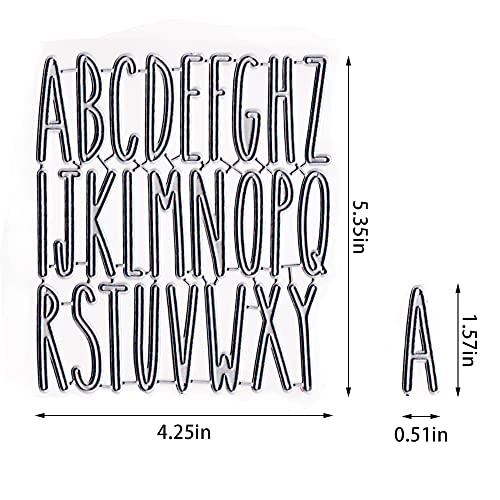 Estivaux Capital Alphabet Letters Die Cuts for Card Making, 26 Alphabet Words Cutting Dies Sets Letters Dies Stencils Embossing Template for Scrapbooking DIY Cards Album Crafts Supplies - Image 2