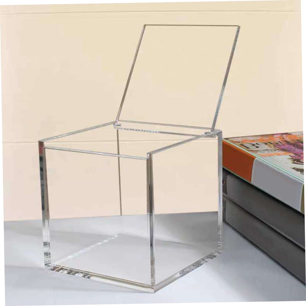 Caja de Acrílico Transparente para Cápsulas de Café Tapa | Formato Cuadrado de Sobremesa, Diseño Portátil y Estable, Apta para Joyas y Bolsitas de Té