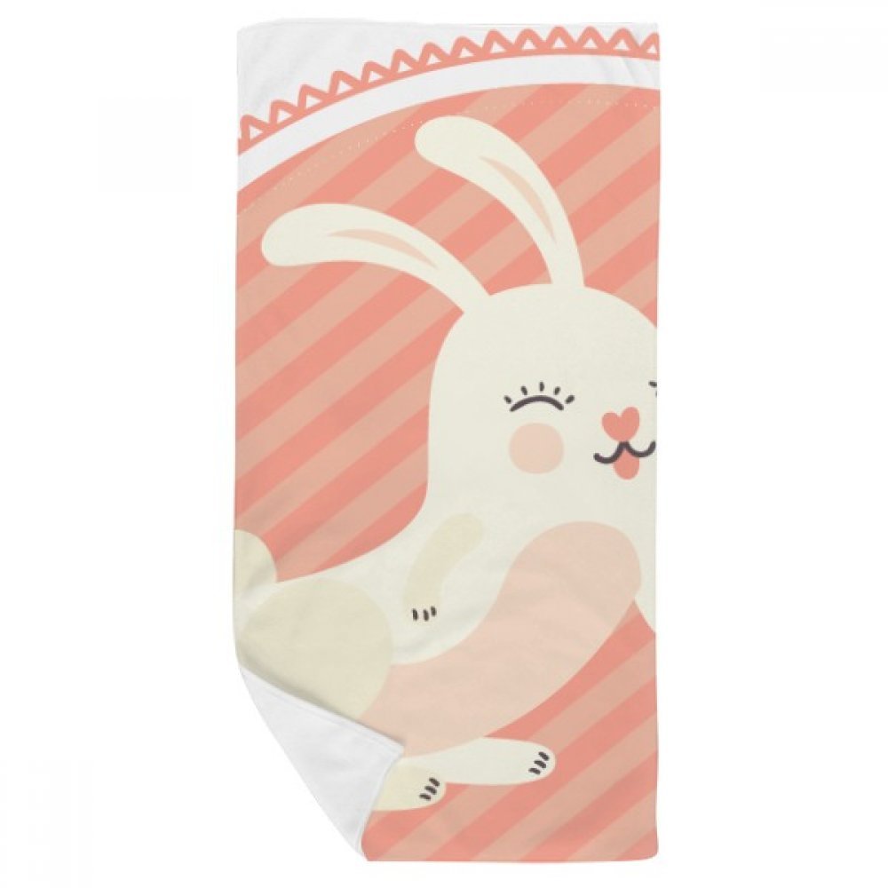 Serviette de bain Pâques 35x70cm en tissu doux multicolore