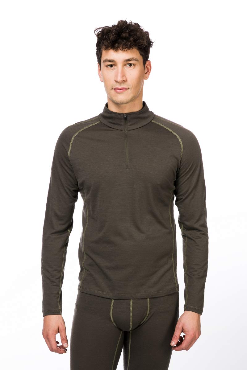 super natural Base 1/4 Zip 175 Camiseta de Manga Larga de Lana Merino. Hombre