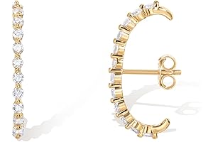 Double Sides Sterling Silver Earrings | Suspender Ear Lobe Earrings