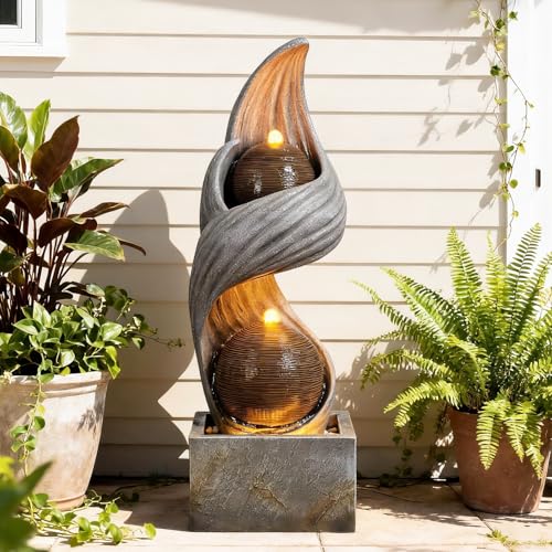 42.9" H Large Indoor Water Fountains - Elegant Modern Water