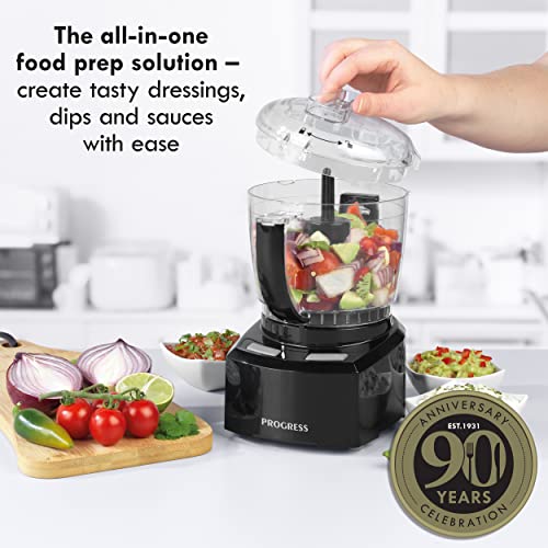Progress-EK3171P-Mini-Food-Processor-Electric-Small-Chopper-BlendStirChopWhip-Easy-Food-Prep-Make-Baby-Food-Salads-Dips-1-L-Capacity-Stainless-Steel-Blade-Go-Healthy-CompactSpace-Saving